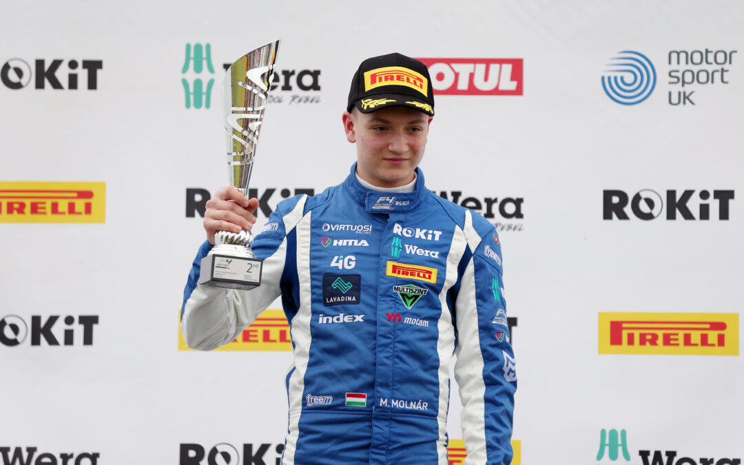 Martin Molnár scored maiden rookie second place in British F4